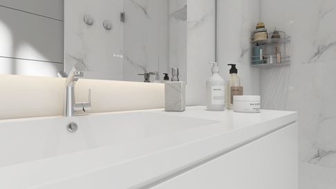 Bagno in stile contemporaneo di 5 di Nicoletta Russo Interior Designer