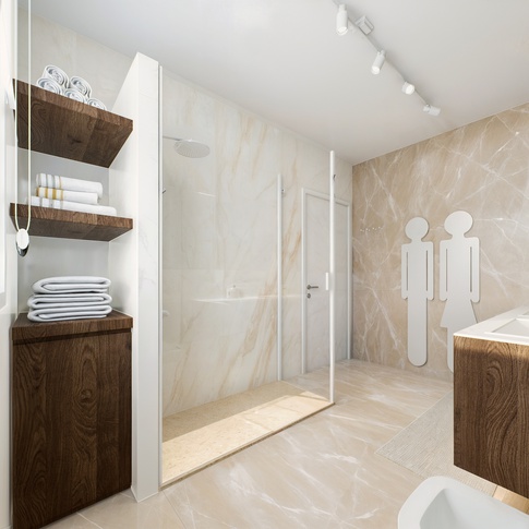 Bagno in stile contemporaneo di 7 di Tania Radici Interior Designer