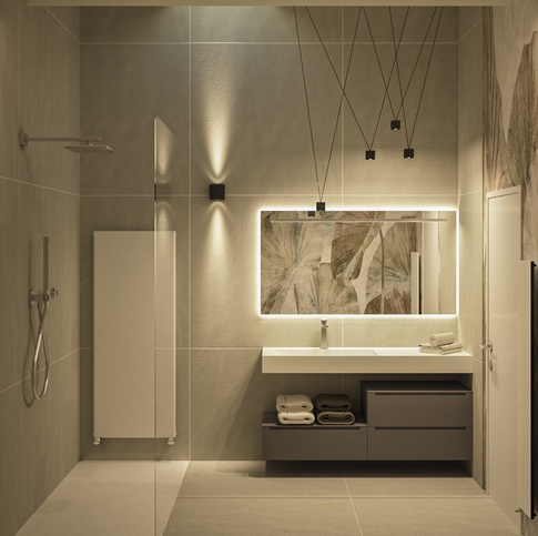 Bagno in stile contemporaneo di 6 di Stefano Bergami studio interior design