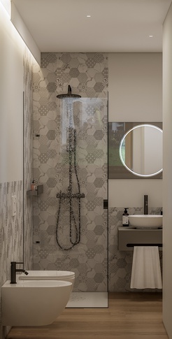 Bagno in stile contemporaneo di 5 di 1507 Interior studio