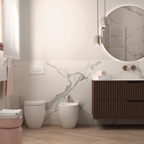 Bagno in stile moderno di 6 di Giulia Grillo Architetto