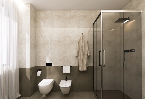 Bagno in stile contemporaneo di 8 di VIFRA Architettura & Design