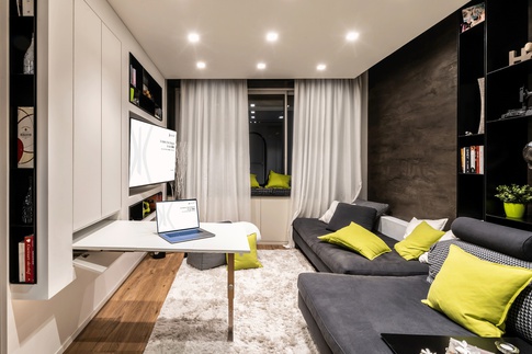 Studio in stile contemporaneo di 2 di kkarchitecture Studio in stile contemporaneo di 2 di kkarchitecture