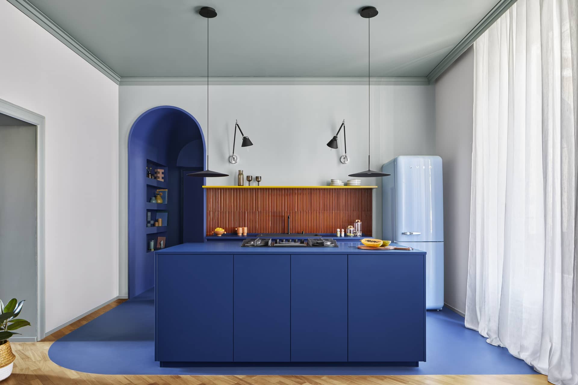 cucina in Blu Reale